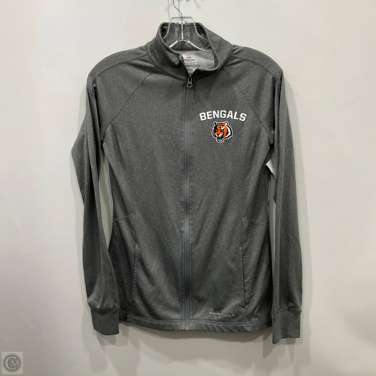 Athletic Jacket By Majestic In Grey, Size: M