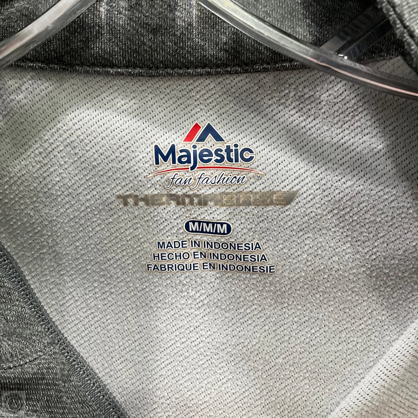 Athletic Jacket By Majestic In Grey, Size: M