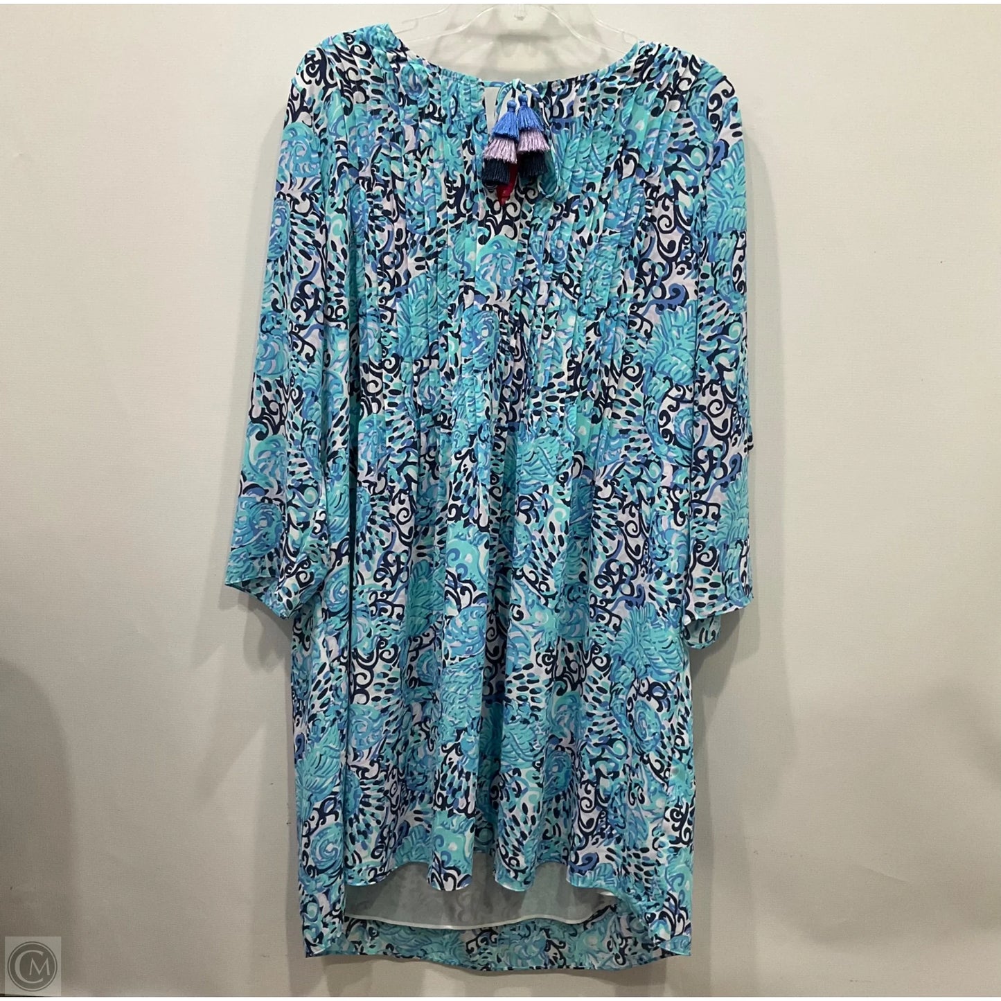 Dress Designer By Lilly Pulitzer In Blue & White, Size: Xl