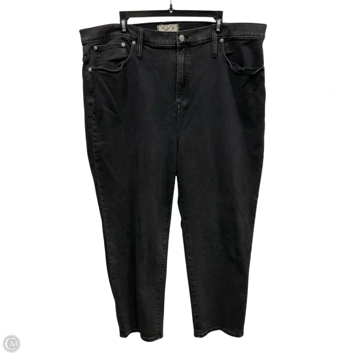 Jeans Straight By Madewell In Black Denim, Size: 18