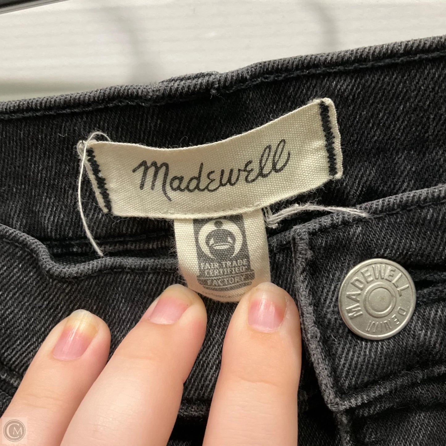 Jeans Straight By Madewell In Black Denim, Size: 18