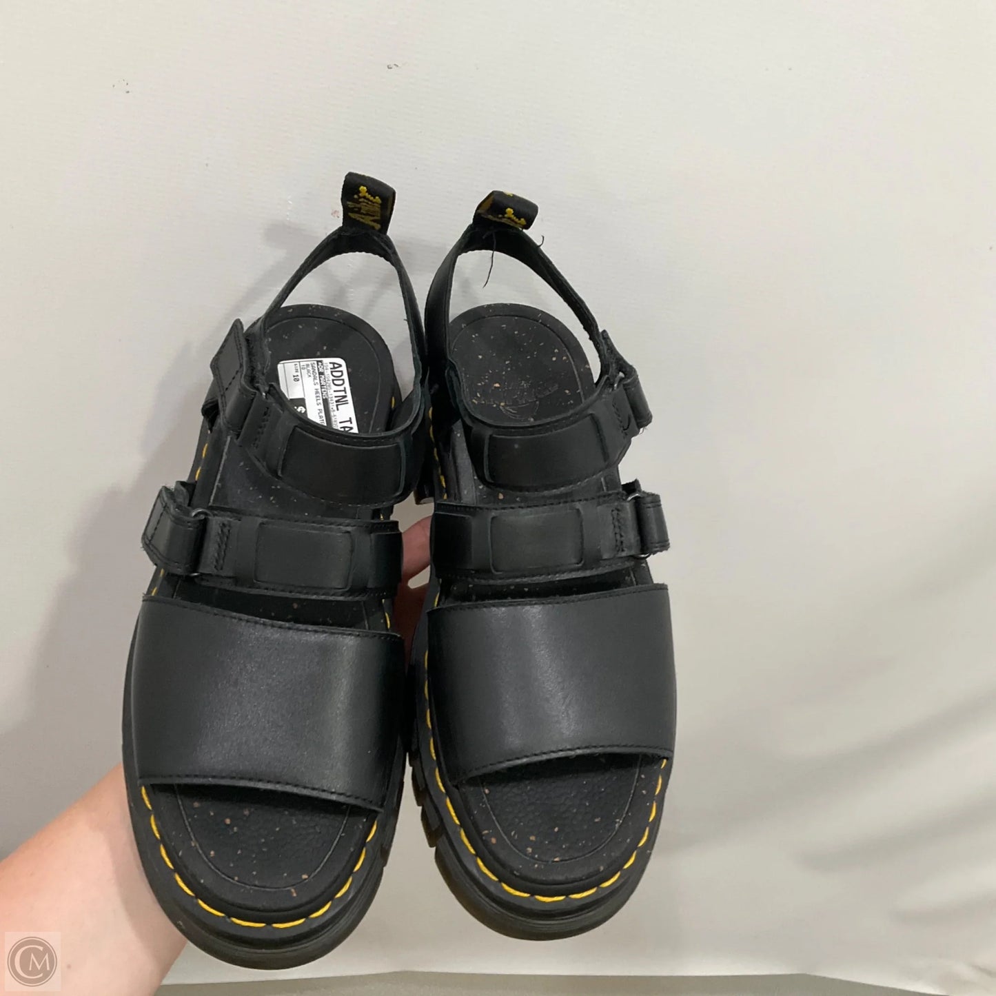 Sandals Heels Platform By Dr Martens In Black, Size: 10