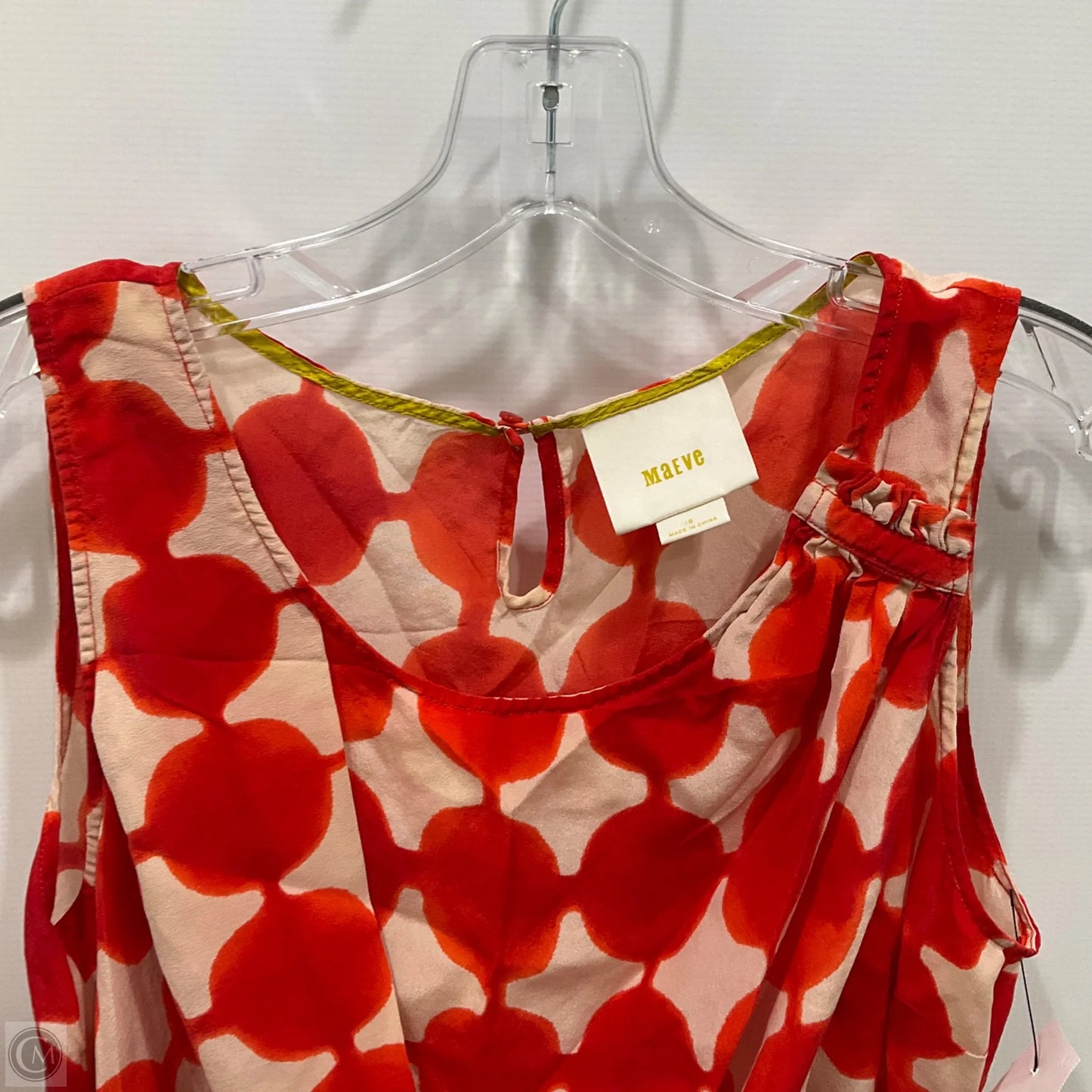 Top Sleeveless By Maeve In Orange, Size: S