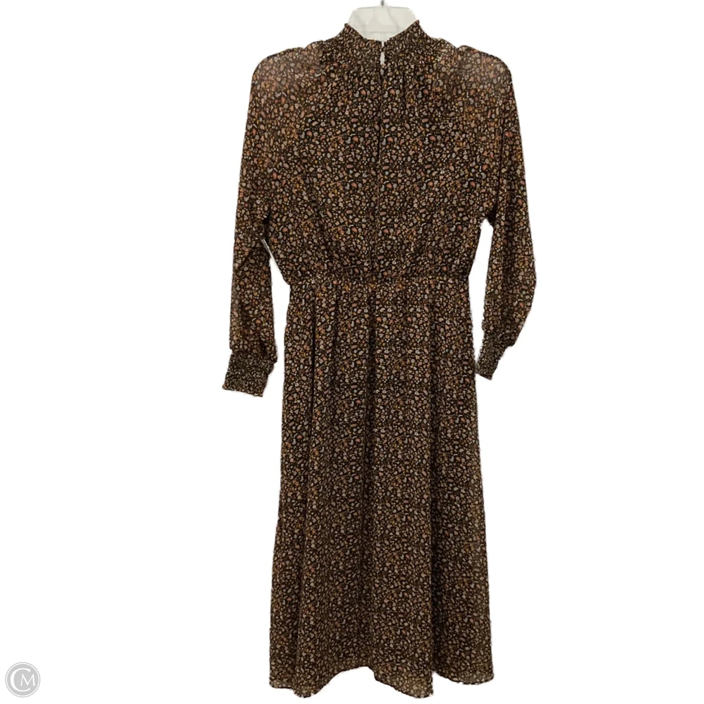 Dress Casual Midi By Madewell In Black & Orange, Size: S