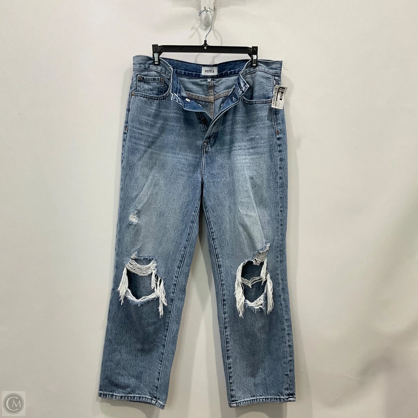 Jeans Straight By Pistola In Blue Denim, Size: 10