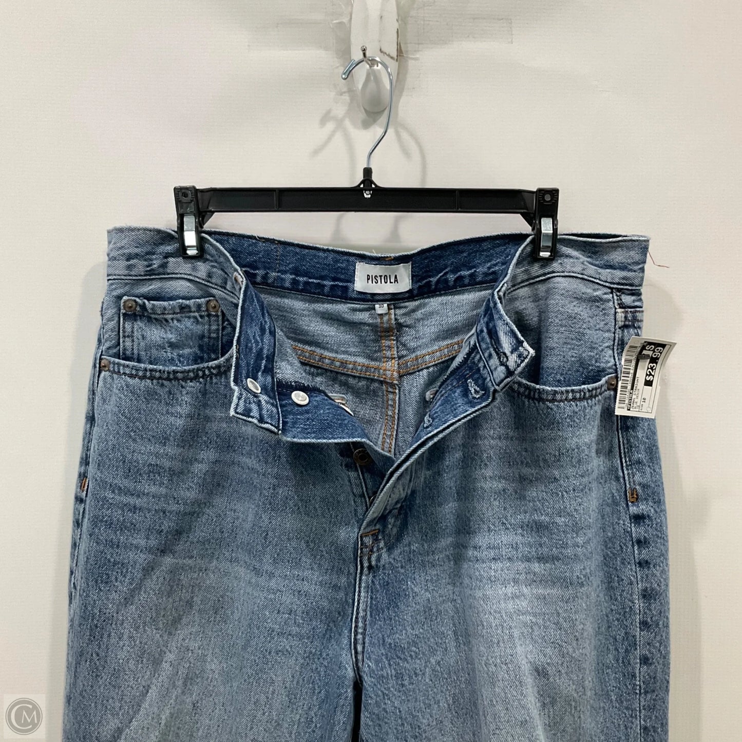 Jeans Straight By Pistola In Blue Denim, Size: 10
