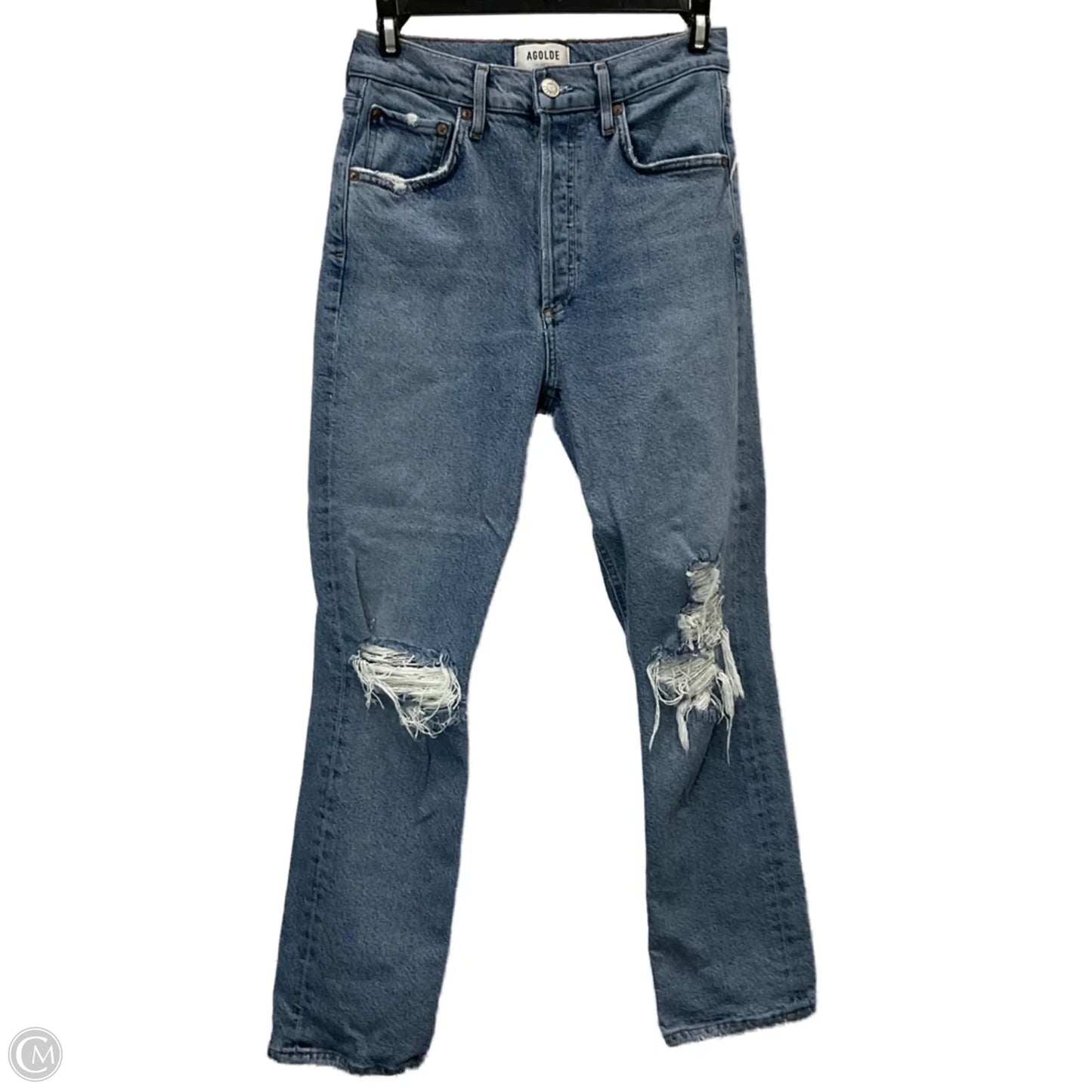 Jeans Straight By Agolde In Blue Denim, Size: 2