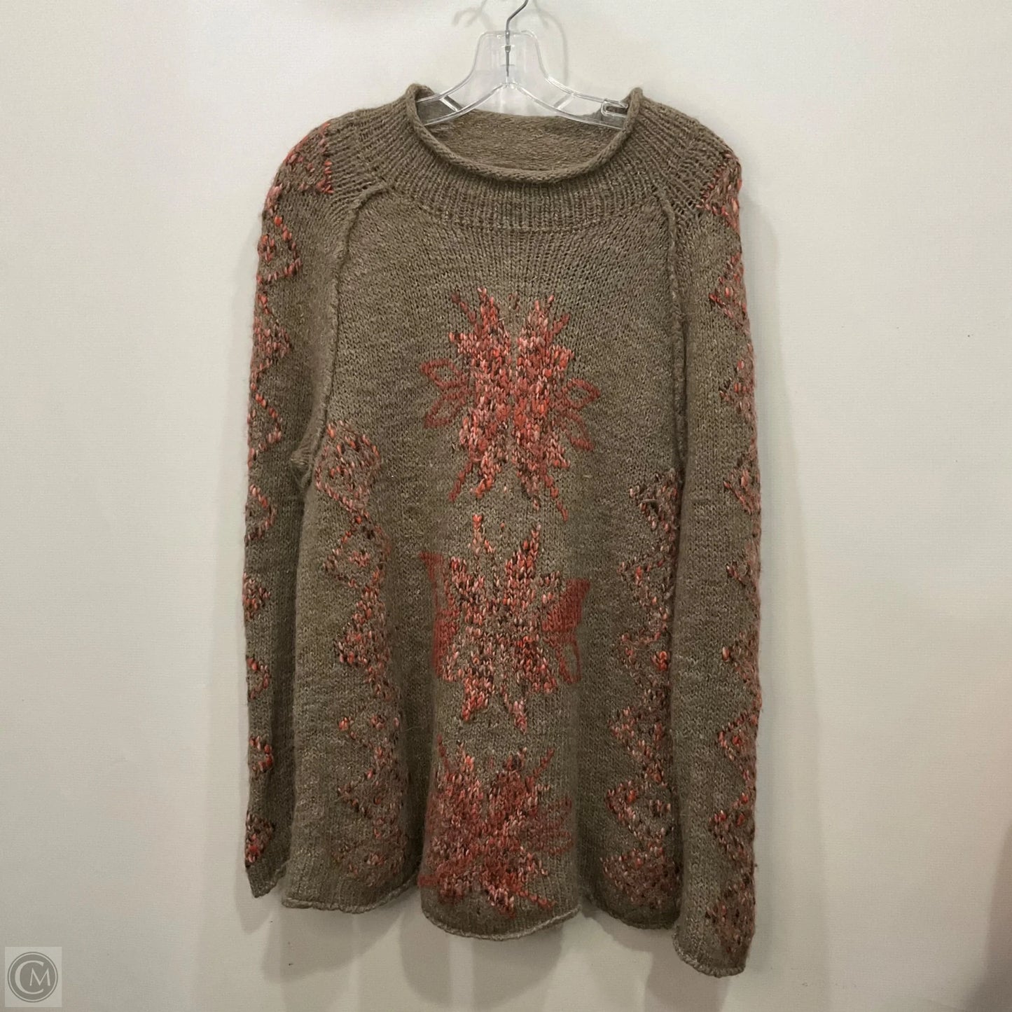 Sweater By Free People In Brown & Pink, Size: M