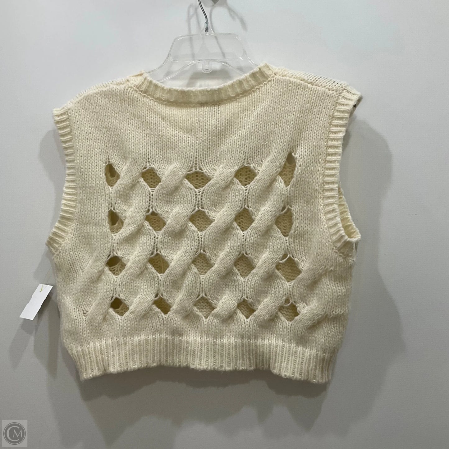 Vest Sweater By Pilcro In Cream, Size: Osfm