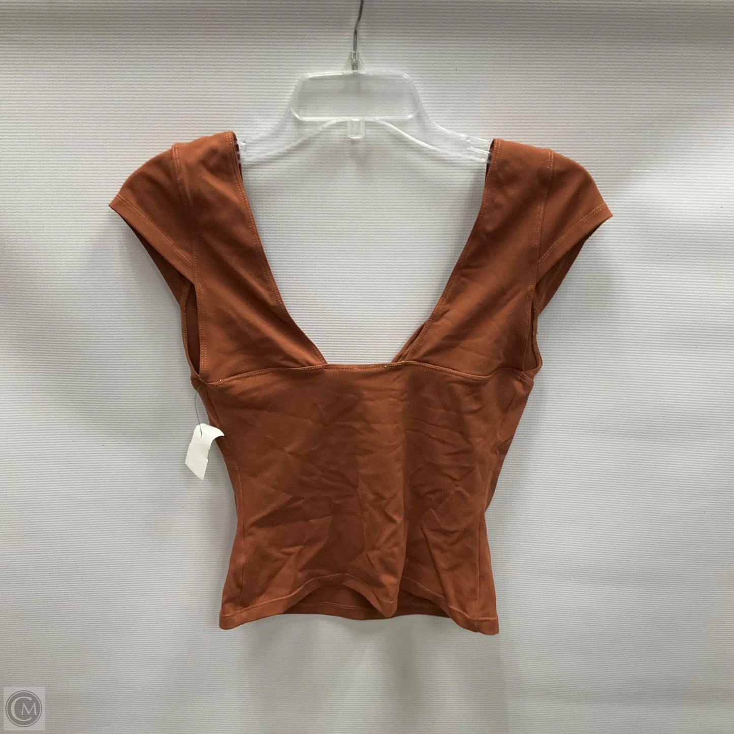 Top Short Sleeve By Free People In Brown, Size: M