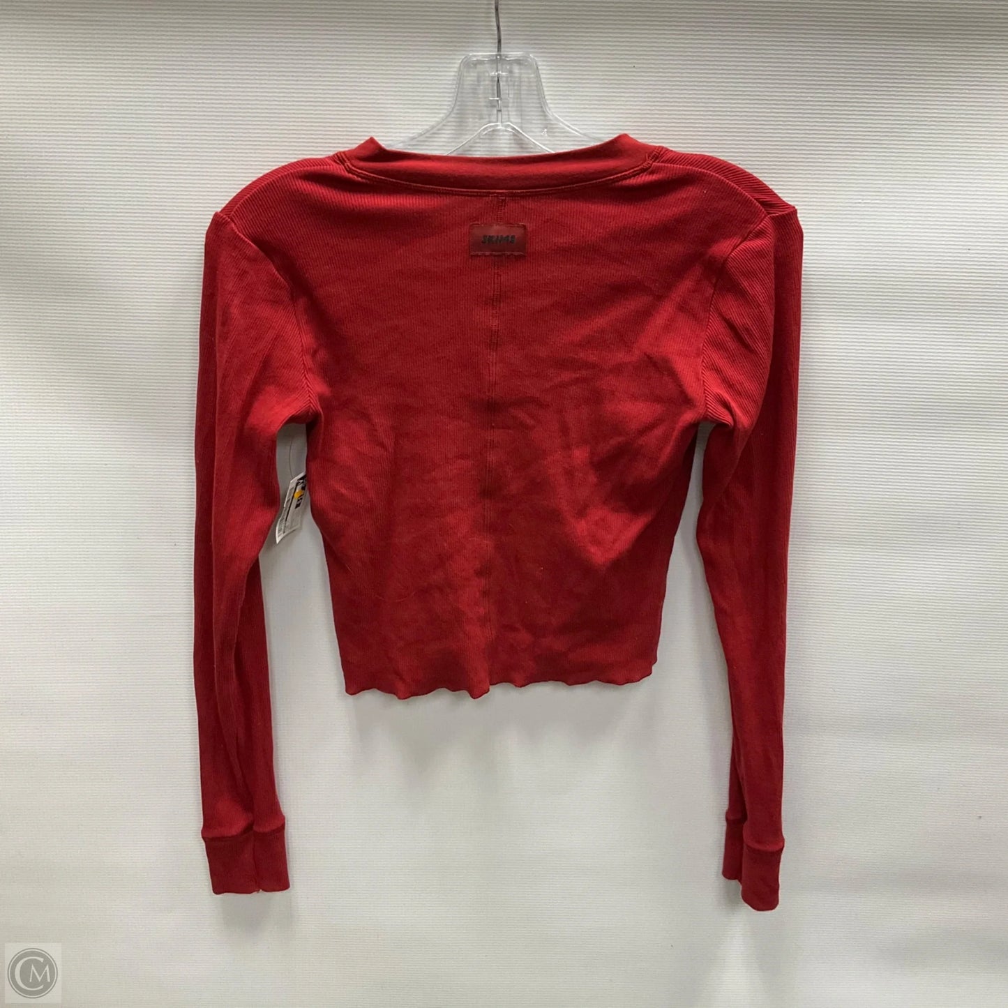 Top Long Sleeve By Skims In Red, Size: L