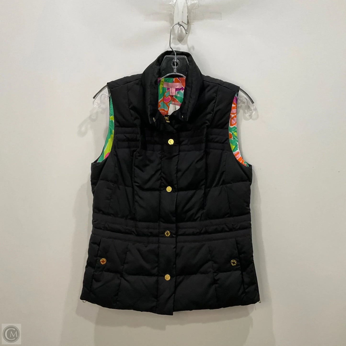 Vest Puffer & Quilted By Lilly Pulitzer In Black, Size: S