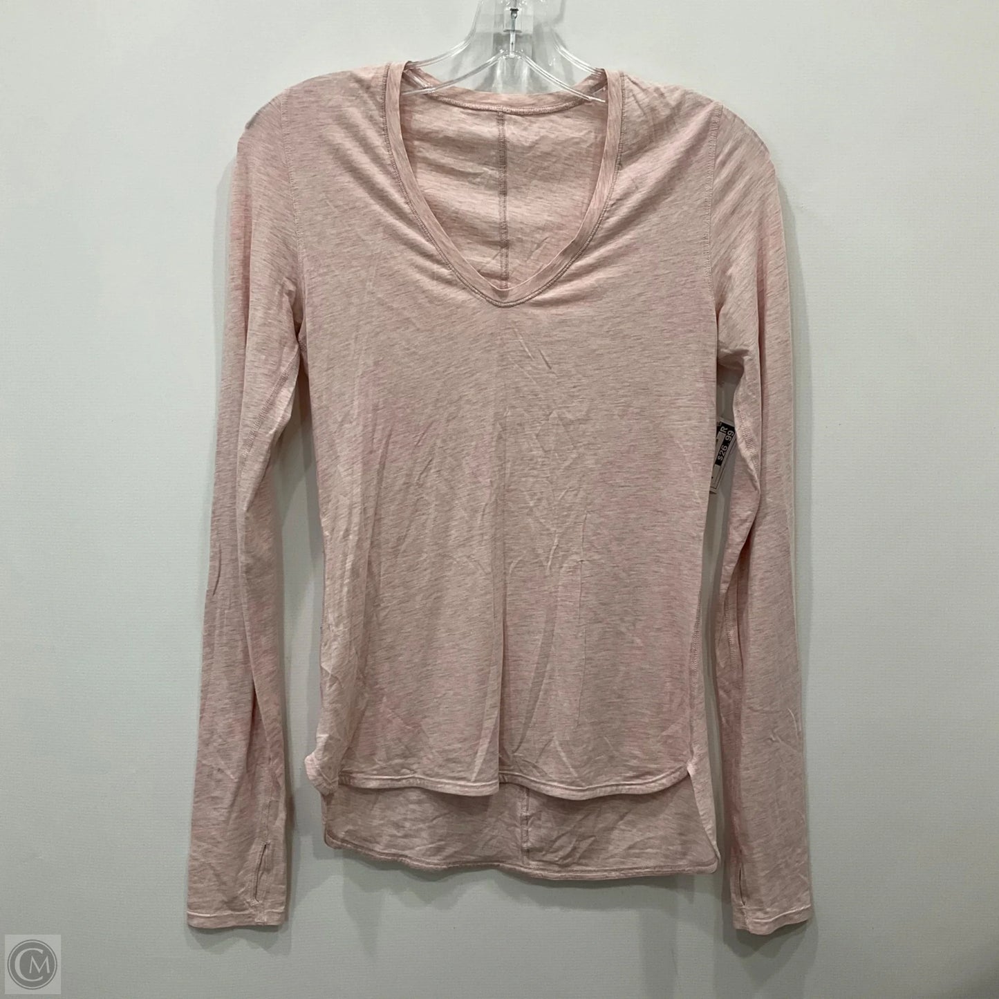 Athletic Top Long Sleeve Collar By Lululemon In Pink, Size: 4