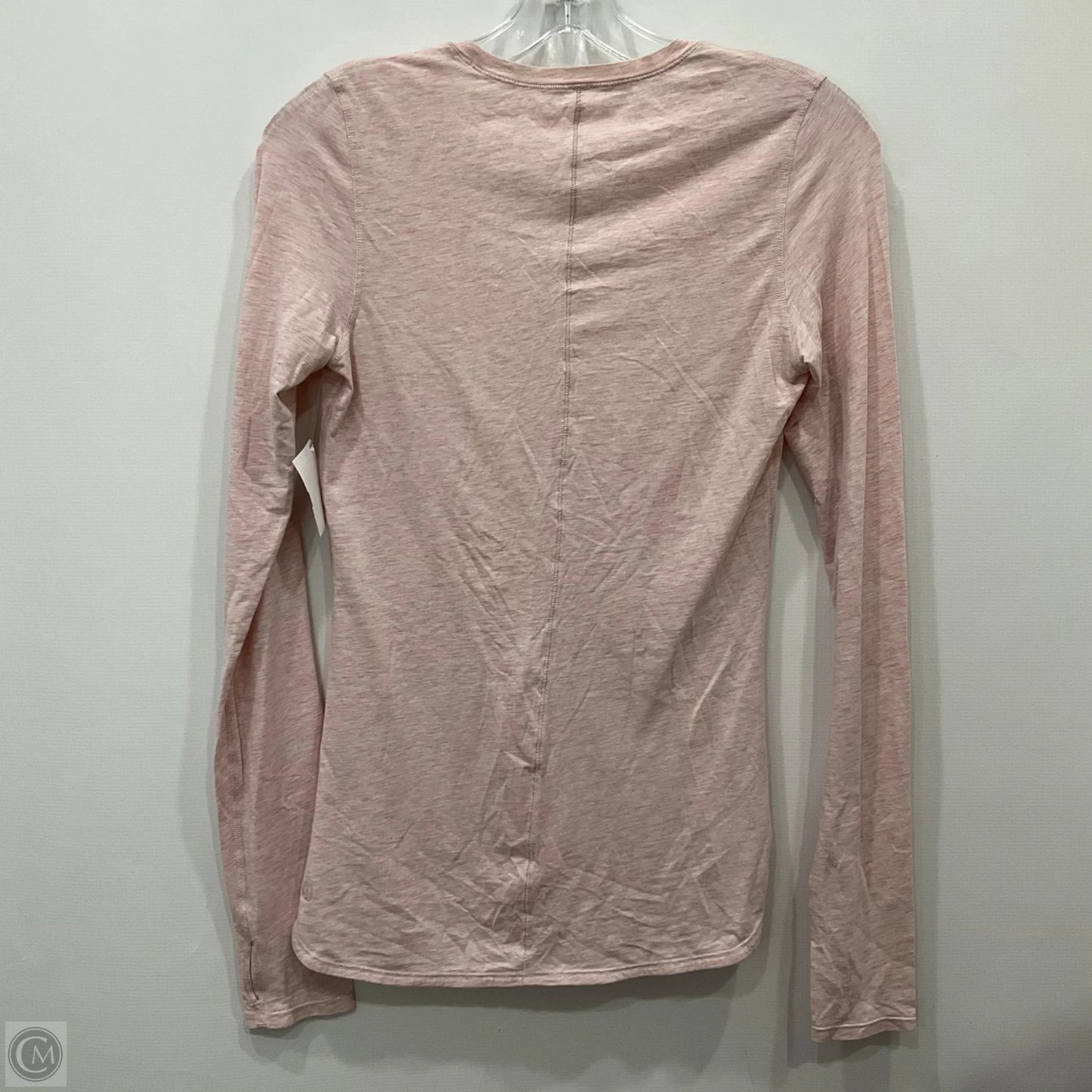 Athletic Top Long Sleeve Collar By Lululemon In Pink, Size: 4