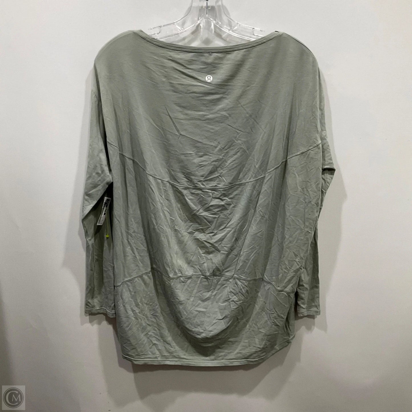 Athletic Top Long Sleeve Collar By Lululemon In Teal, Size: 6
