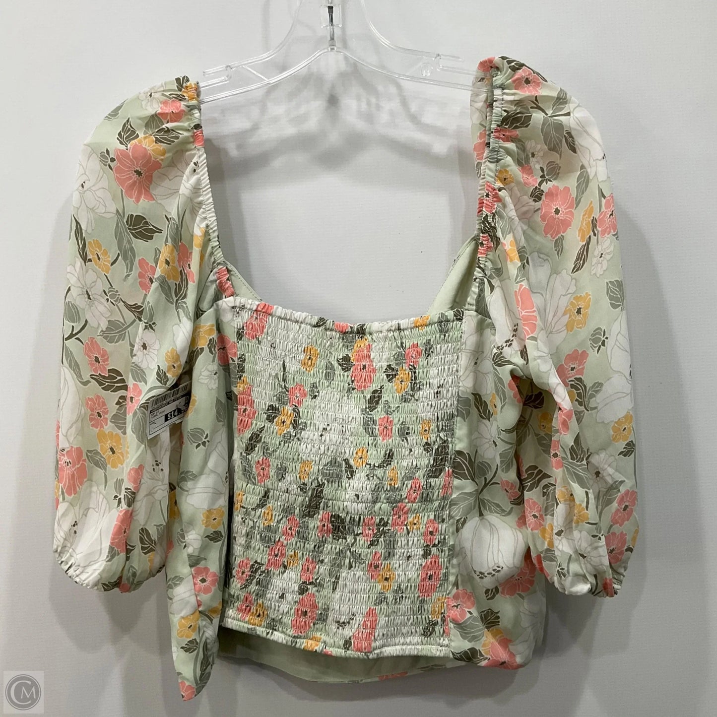 Top Long Sleeve By Abercrombie And Fitch In Floral Print, Size: L