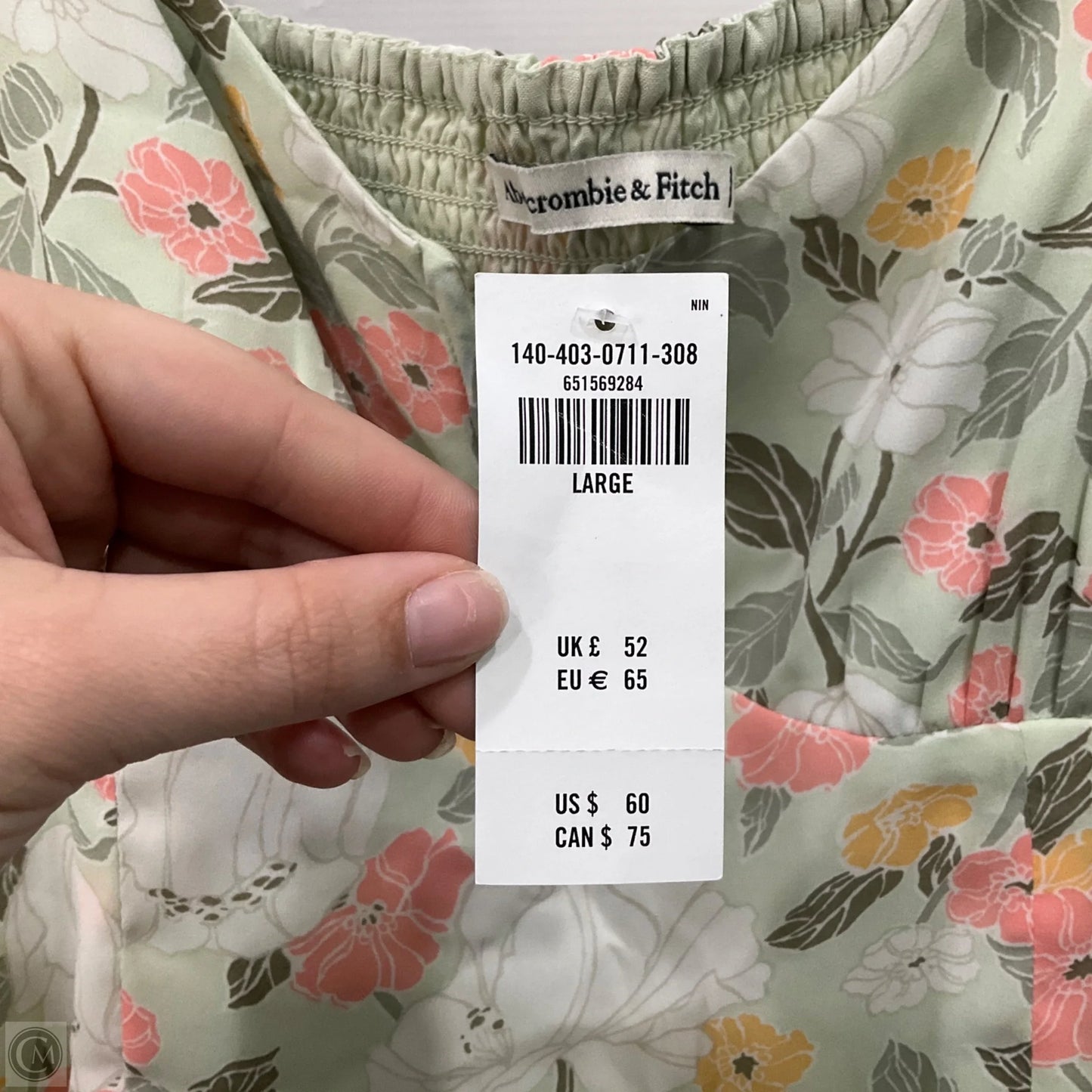 Top Long Sleeve By Abercrombie And Fitch In Floral Print, Size: L