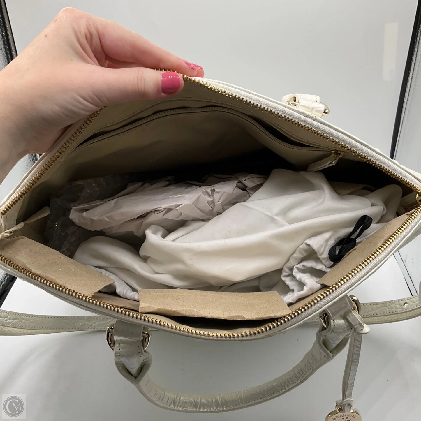 Handbag Designer By Brahmin, Size: Medium