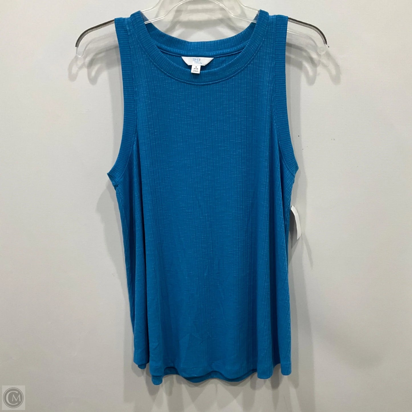 Top Sleeveless By Time And Tru In Blue, Size: S