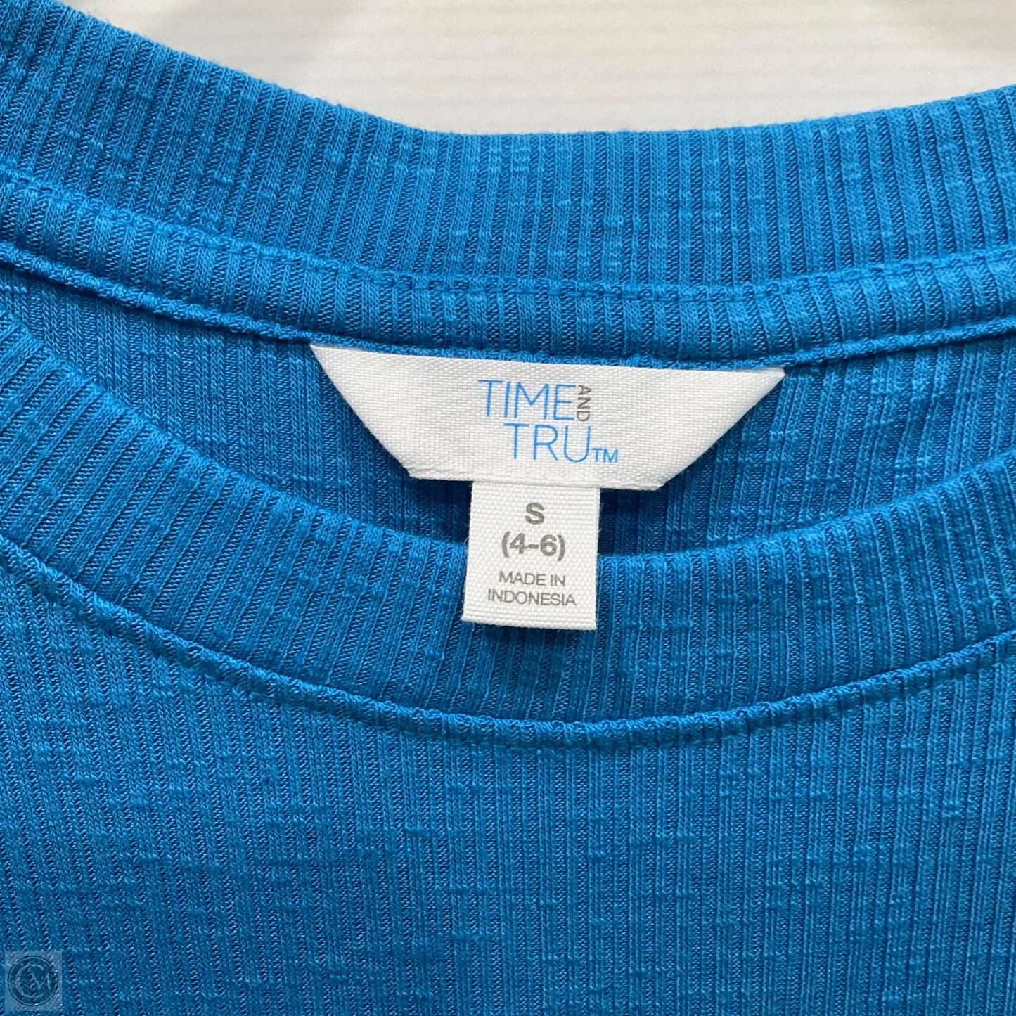 Top Sleeveless By Time And Tru In Blue, Size: S