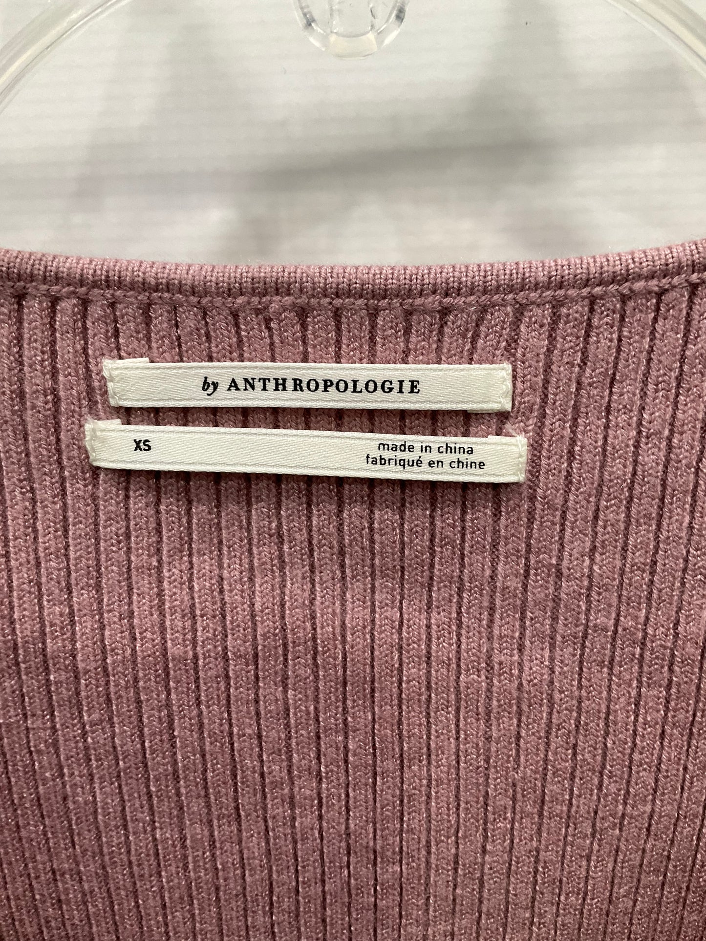 Top Long Sleeve By Anthropologie In Purple, Size: Xs