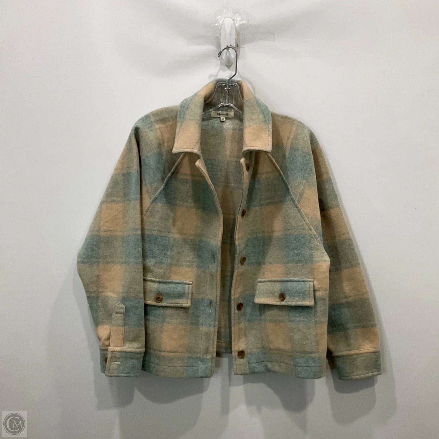 Jacket Fleece By Madewell In Plaid Pattern, Size: Xs