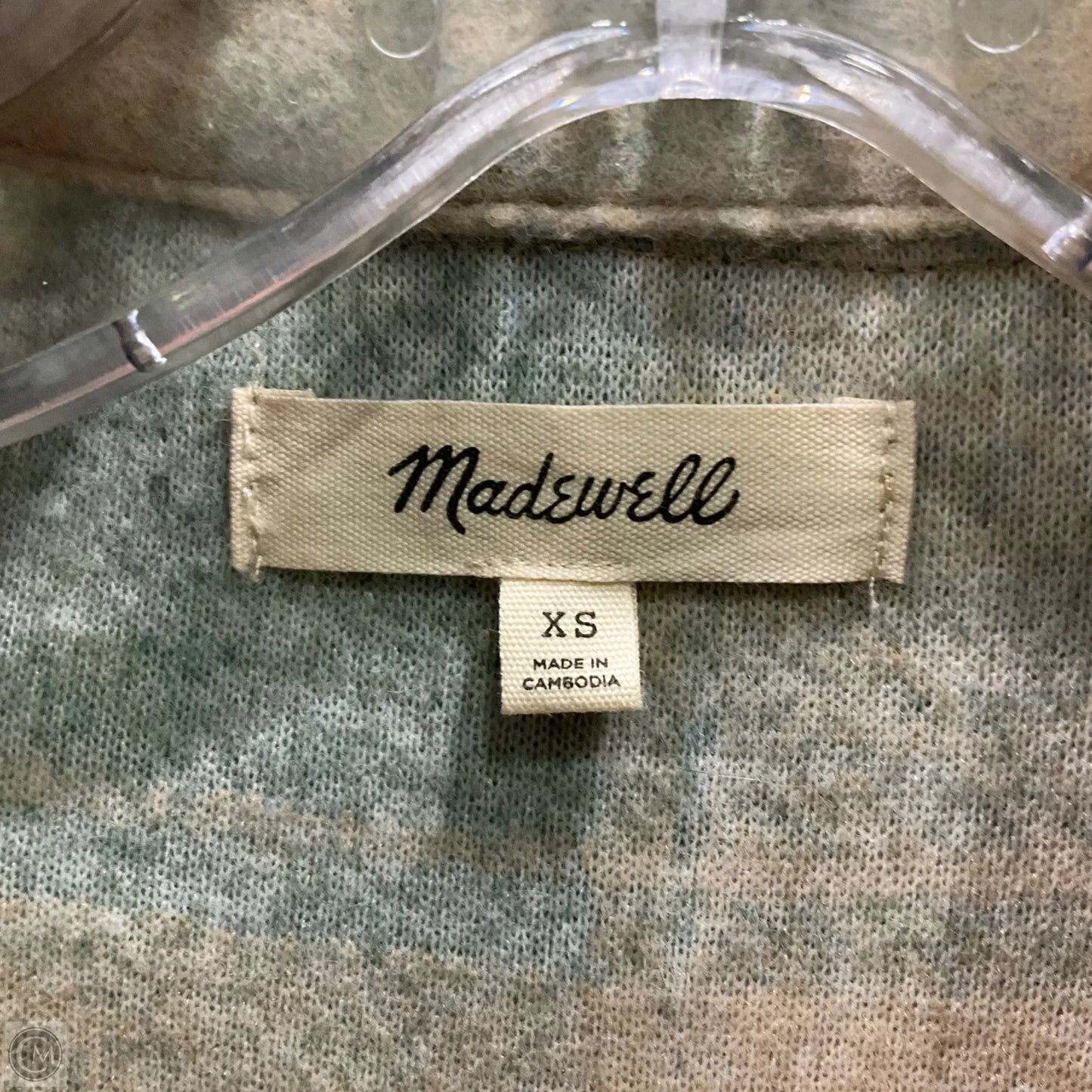 Jacket Fleece By Madewell In Plaid Pattern, Size: Xs