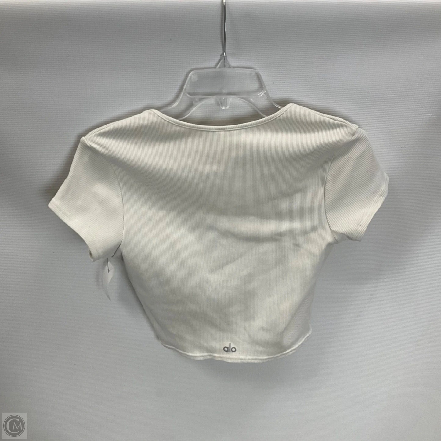 Athletic Top Short Sleeve By Alo In Cream, Size: L