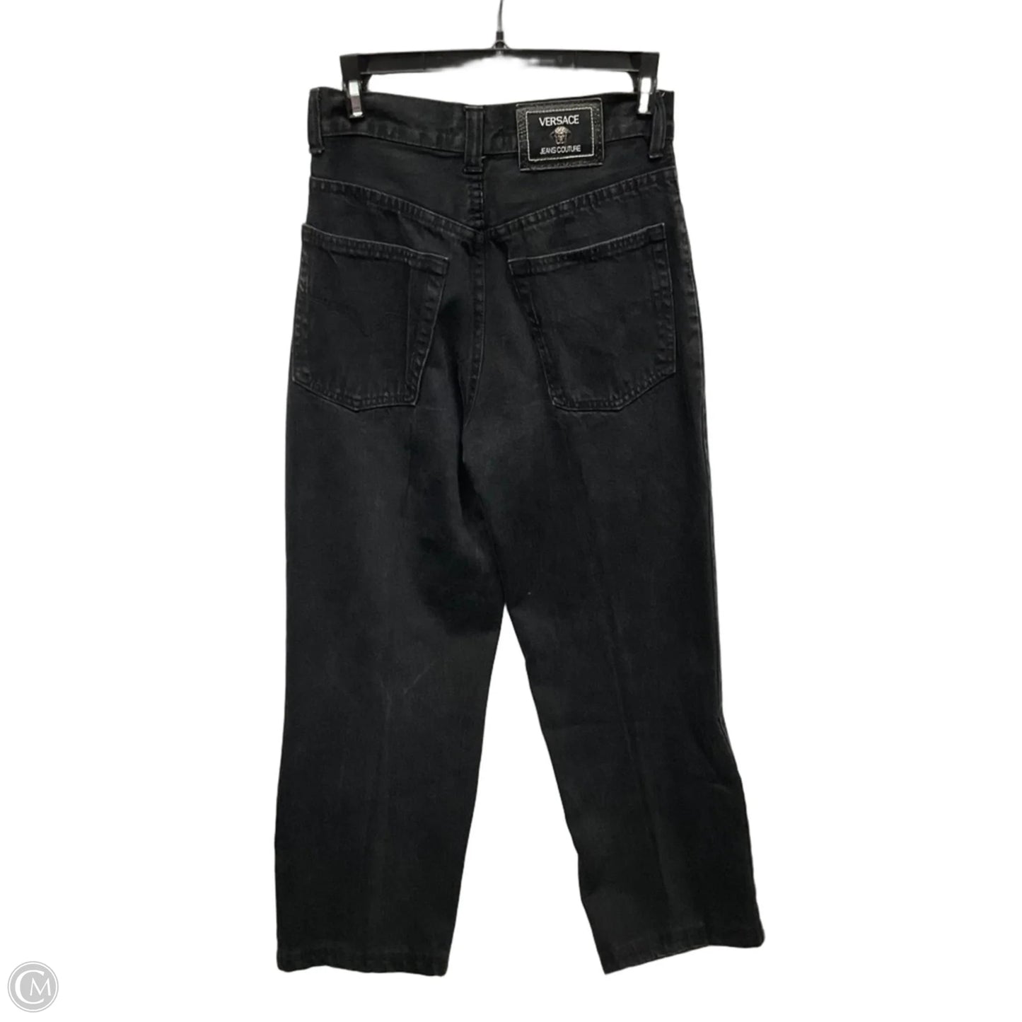 Jeans Luxury Designer By Versace In Black Denim, Size: 4