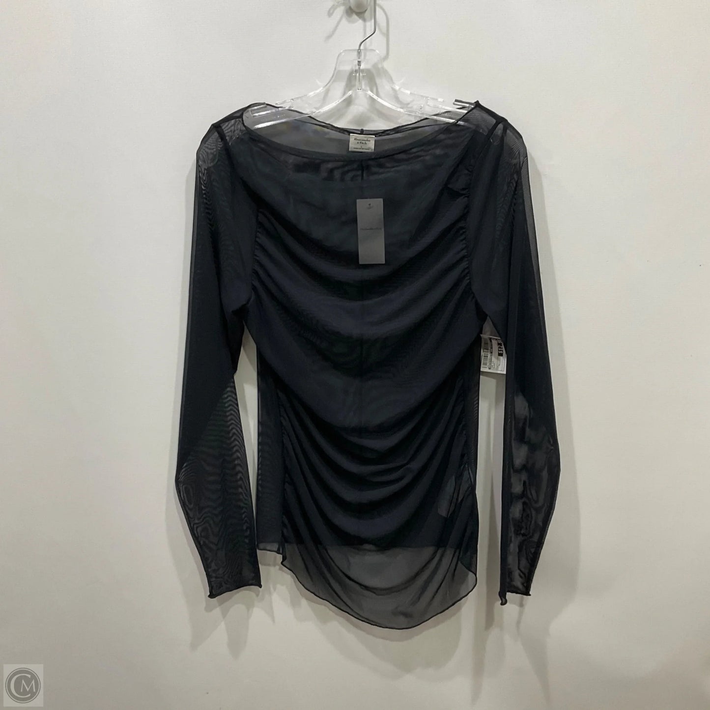 Top Long Sleeve By Abercrombie And Fitch In Black, Size: L
