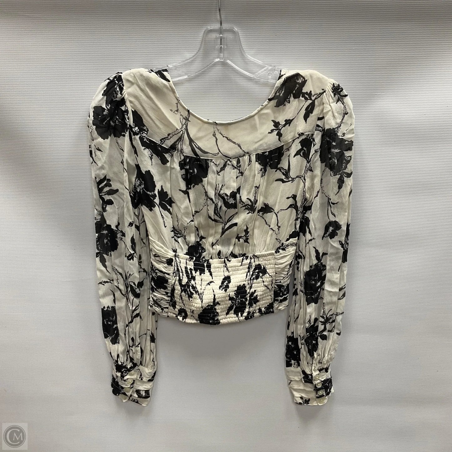 Top Long Sleeve By Free People In Black & Cream, Size: Xs