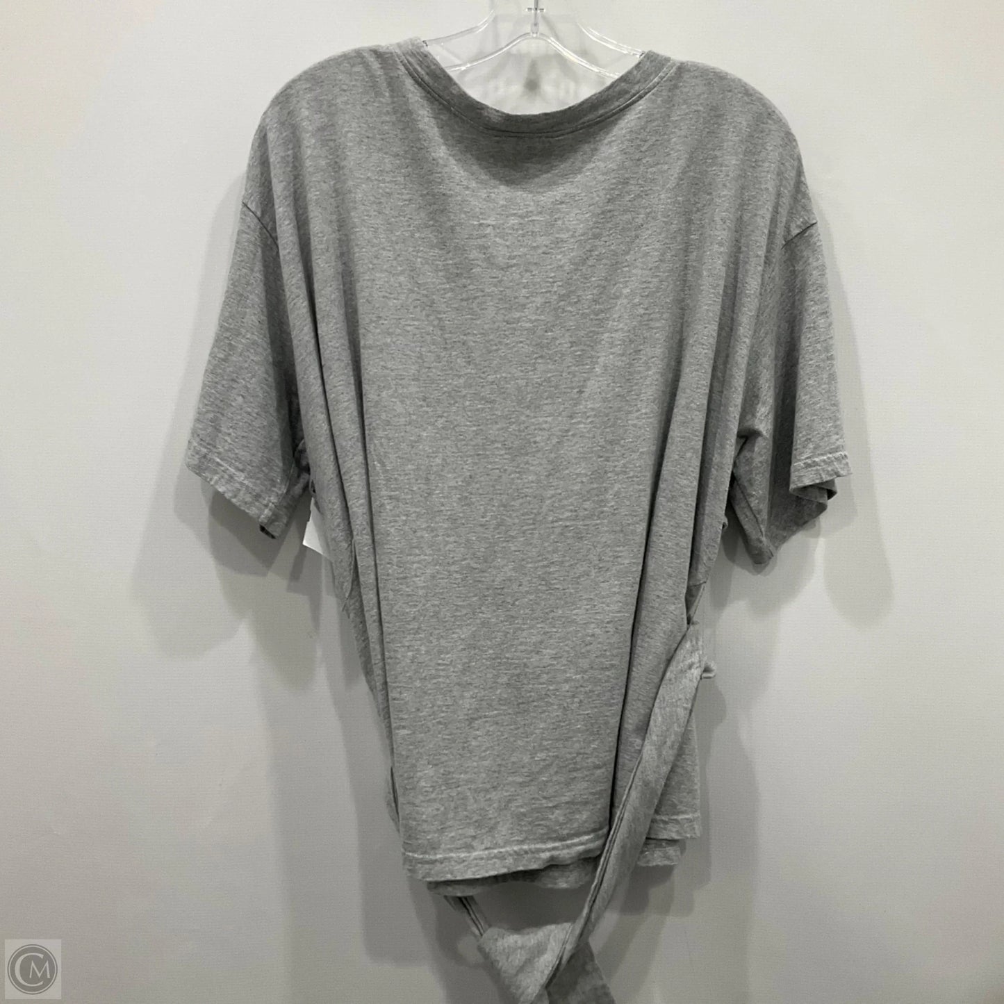 Top Short Sleeve By Open Edit In Grey, Size: Xl