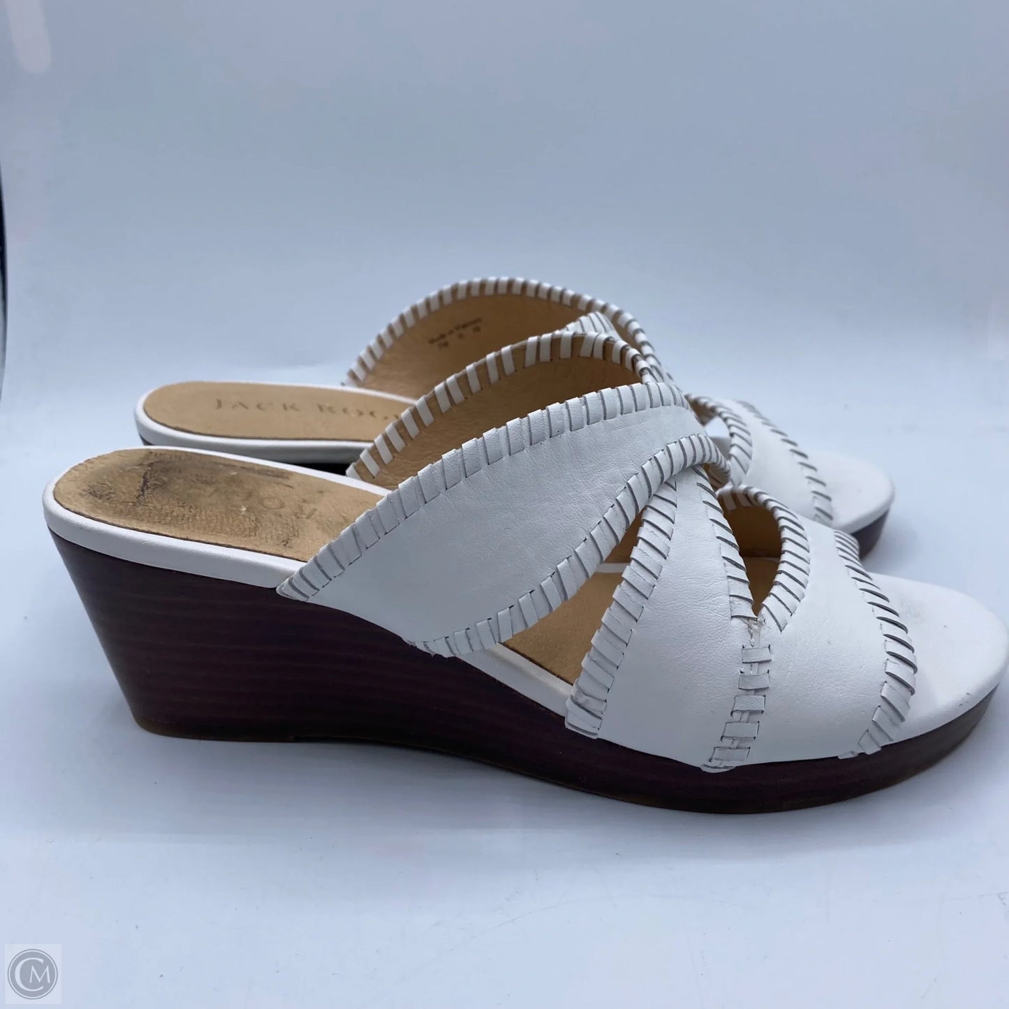 Sandals Heels Wedge By Jack Rogers In White, Size: 7