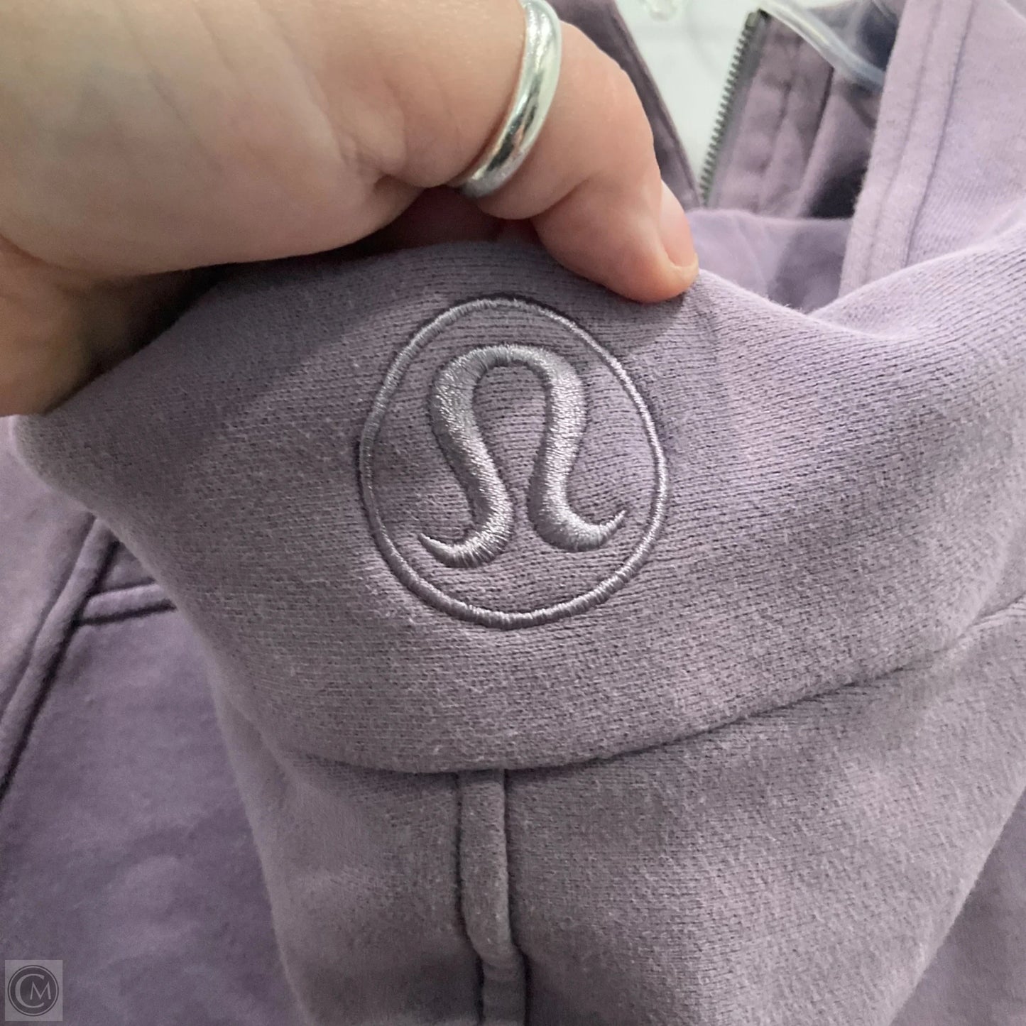 Athletic Sweatshirt Hoodie By Lululemon In Purple, Size: L