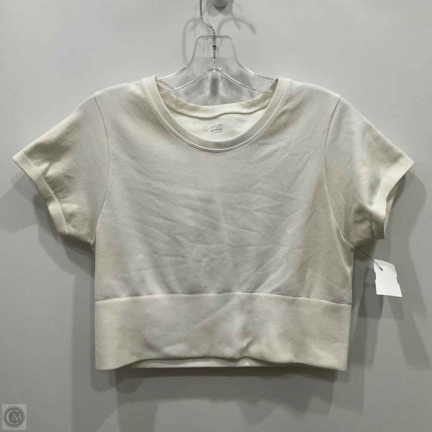 Top Short Sleeve By Aerie In White, Size: L