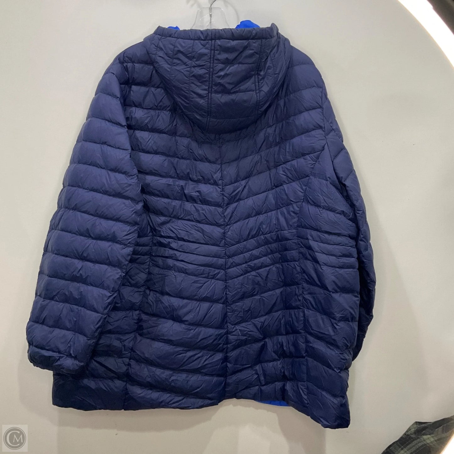 Jacket Puffer & Quilted By Lands End In Blue, Size: 2x