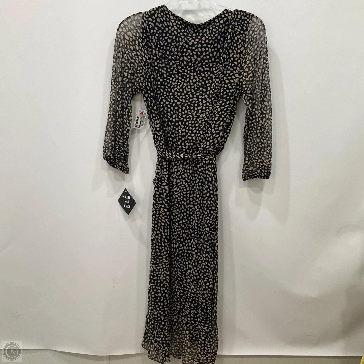 Dress Casual Midi By Clothes Mentor In Black & Brown, Size: 10