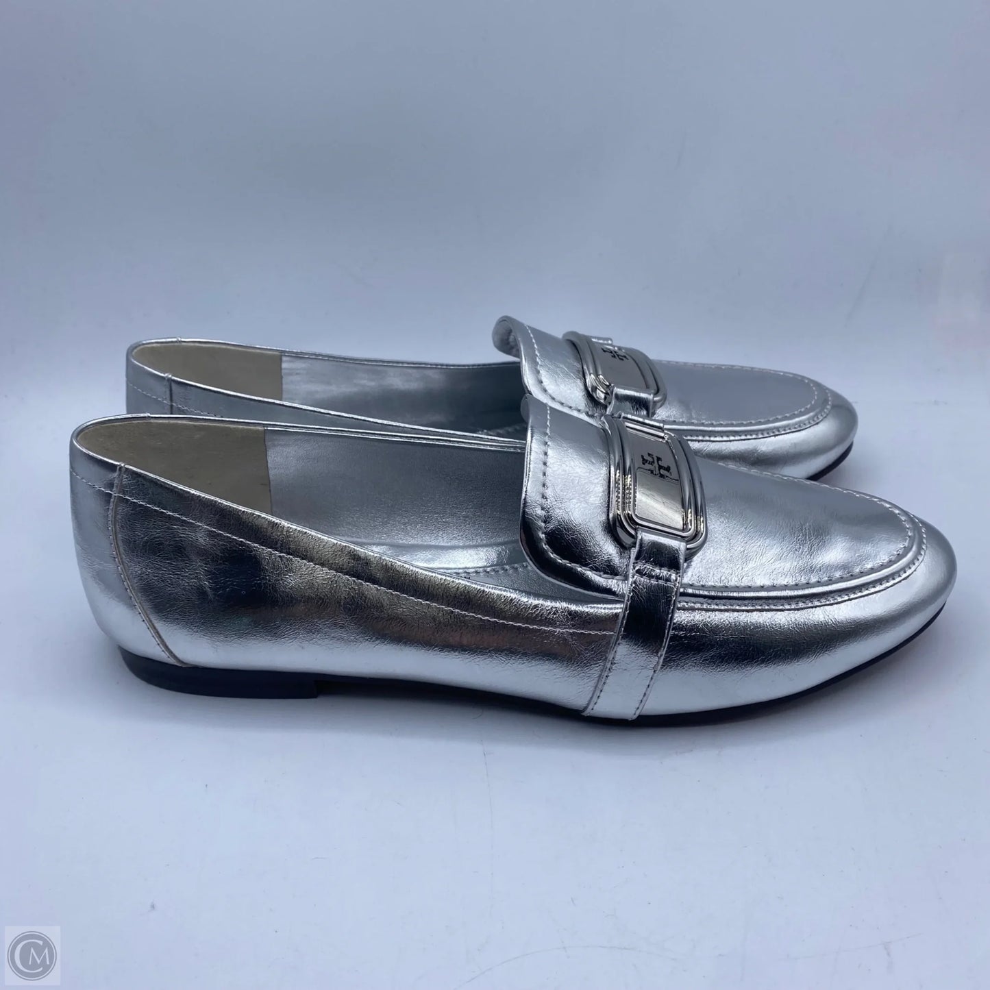 Shoes Designer By Tory Burch In Silver, Size: 9.5