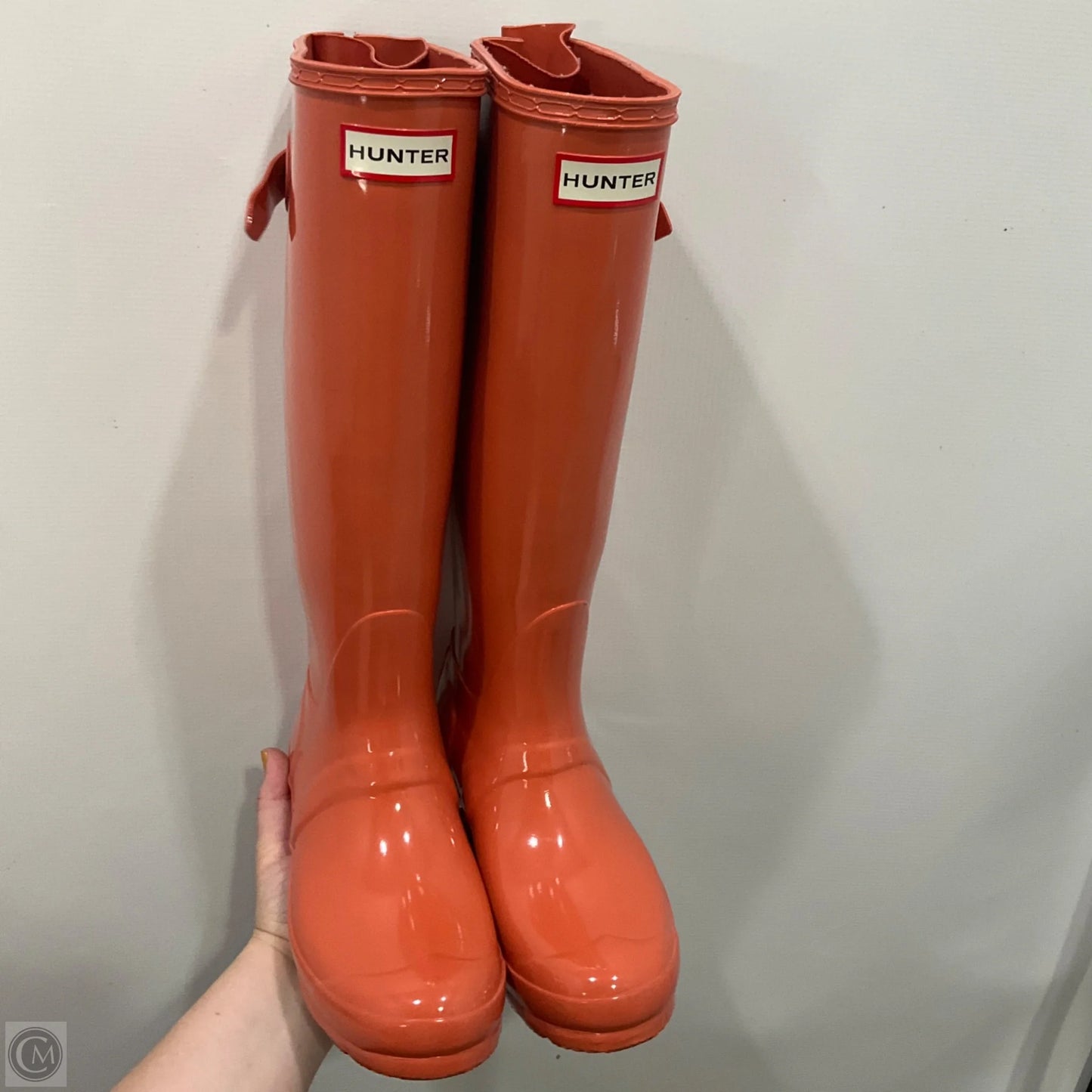 Boots Rain By Hunter In Orange, Size: 6