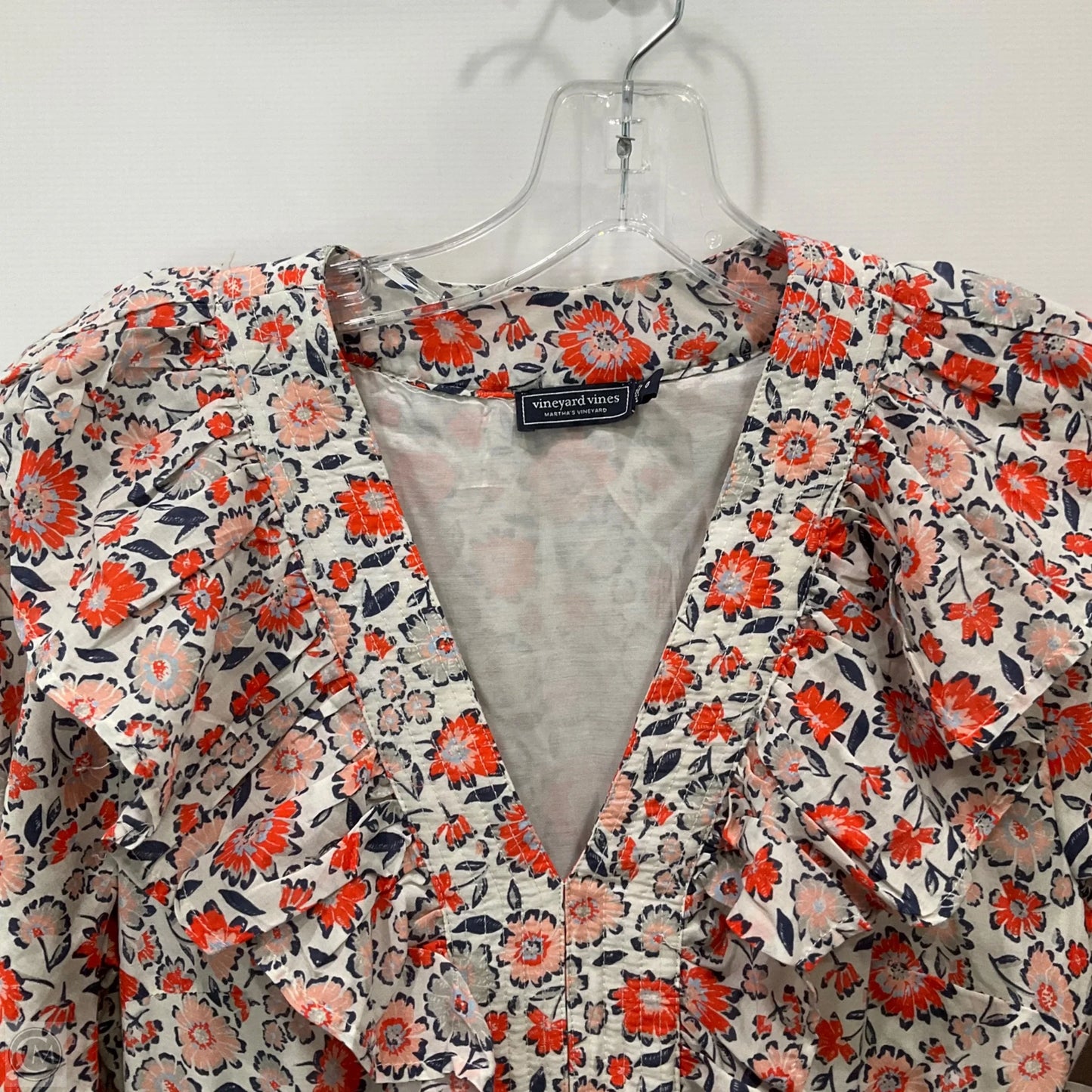 Dress Casual Short By Vineyard Vines In Floral Print, Size: 0