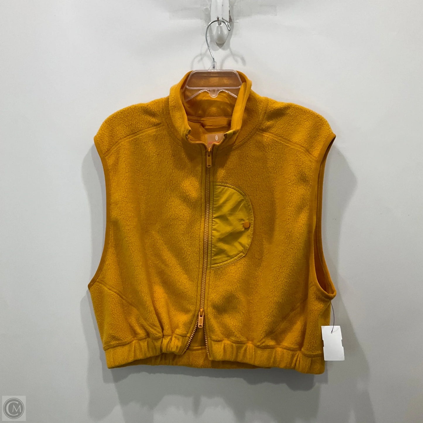 Vest Faux Fur & Sherpa By Free People In Yellow, Size: M