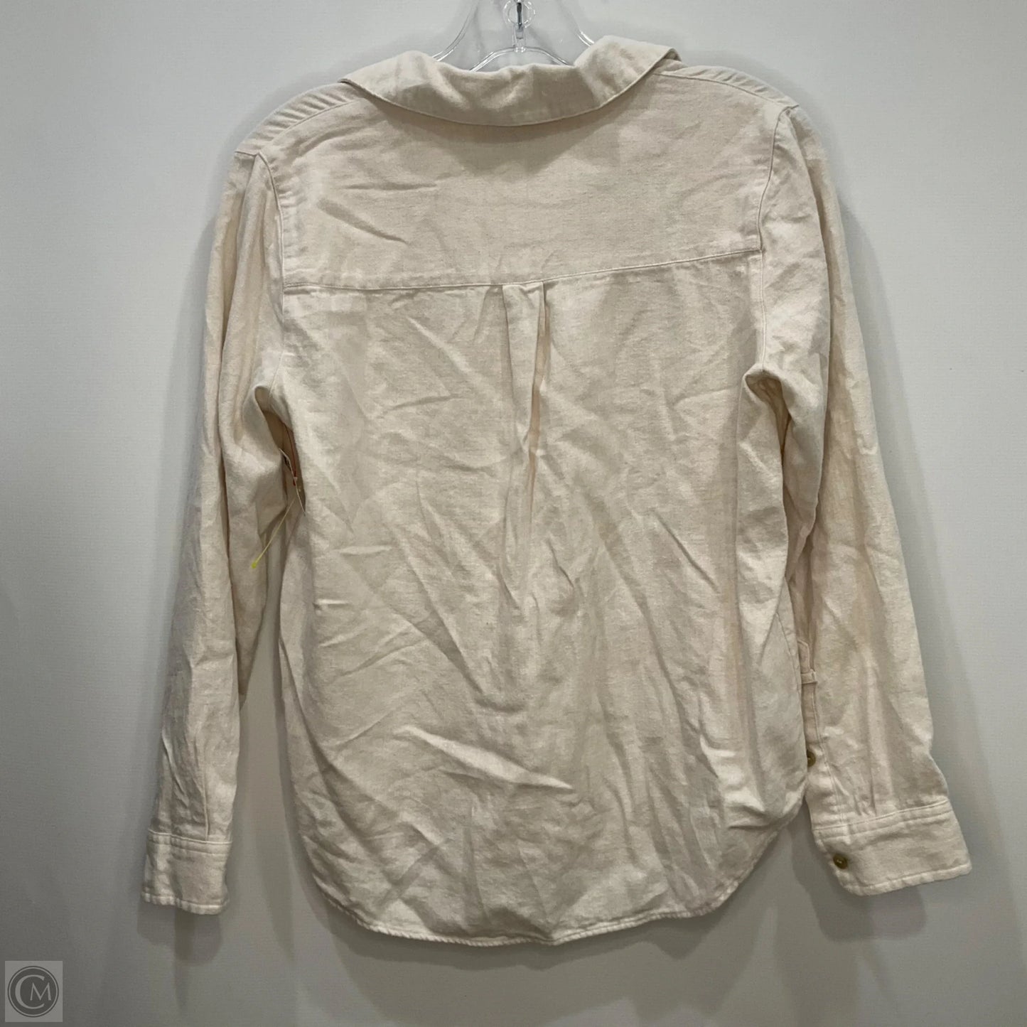 Top Long Sleeve By Madewell In Cream, Size: S