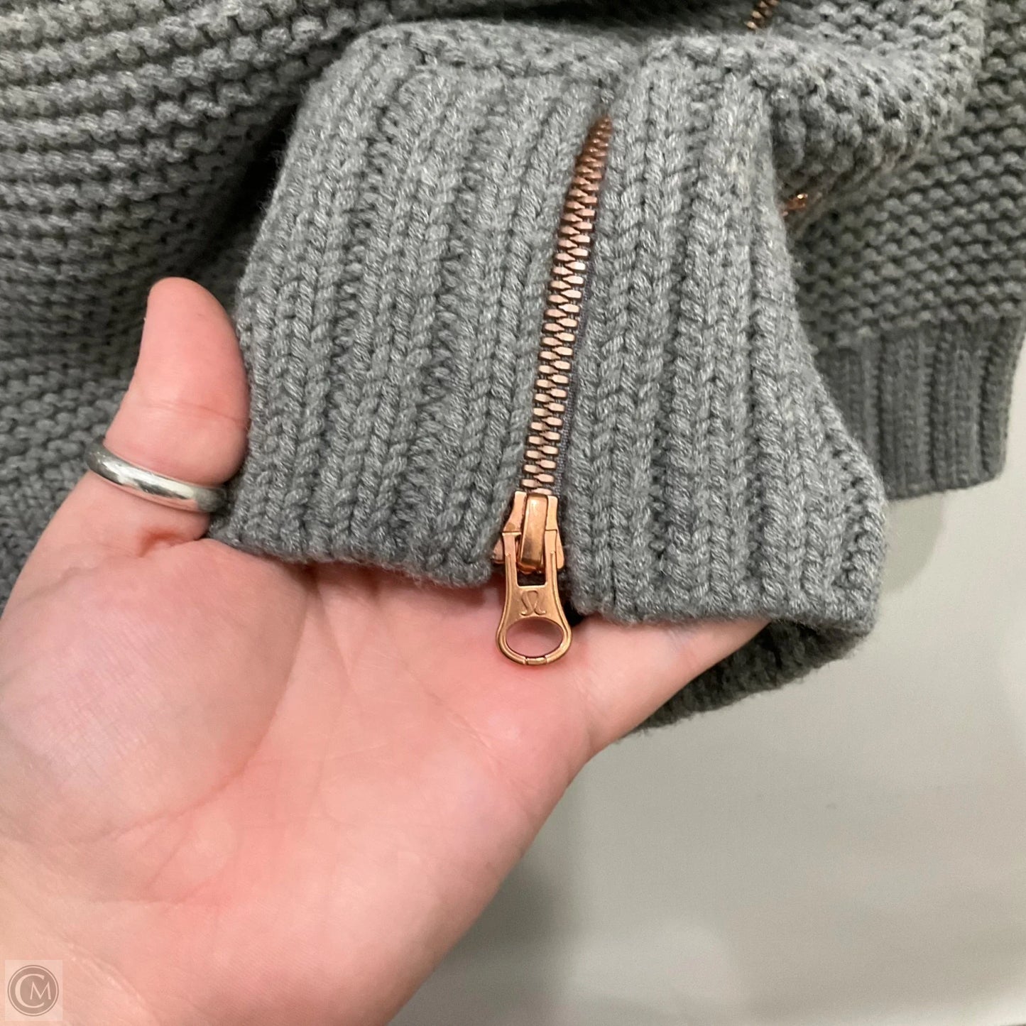 Sweater By Lululemon In Grey, Size: 8