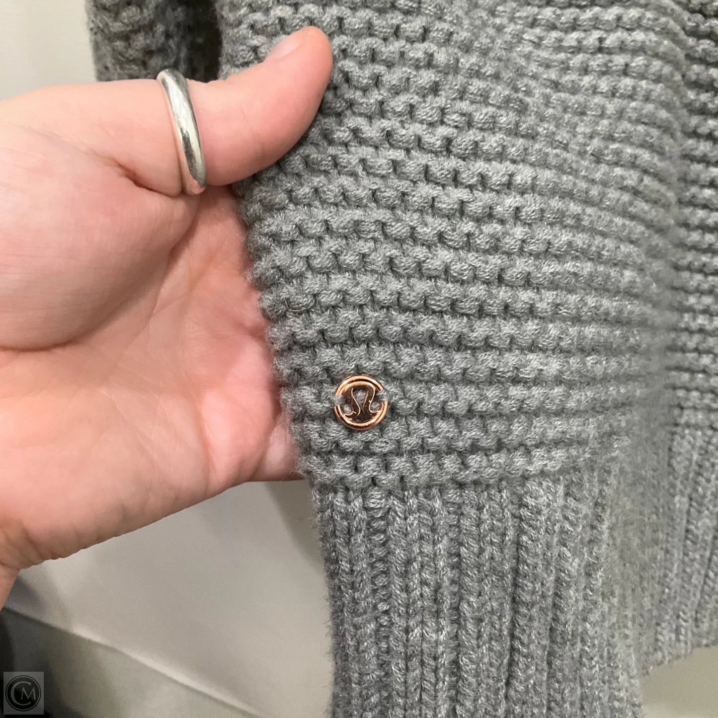 Sweater By Lululemon In Grey, Size: 8