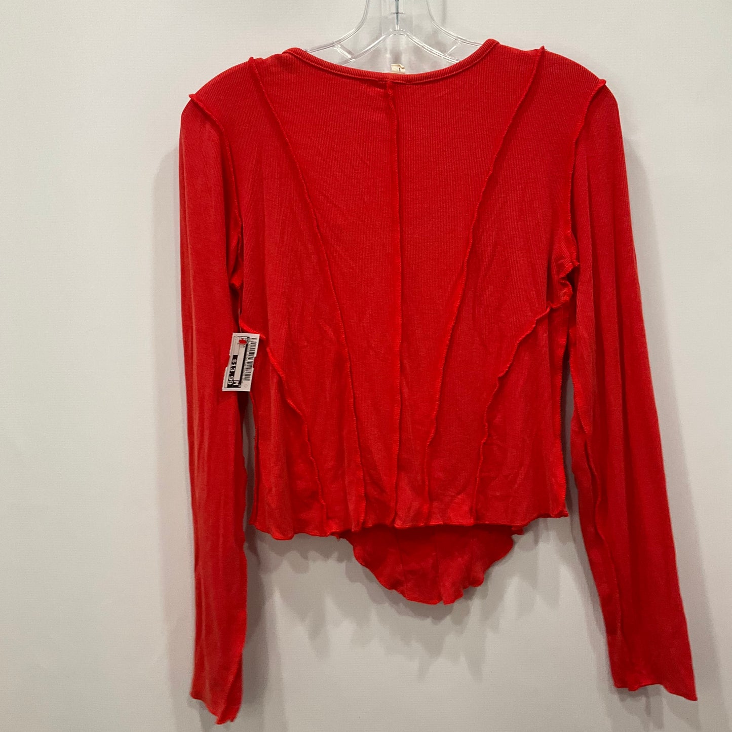 Top Long Sleeve By Pol In Red, Size: L
