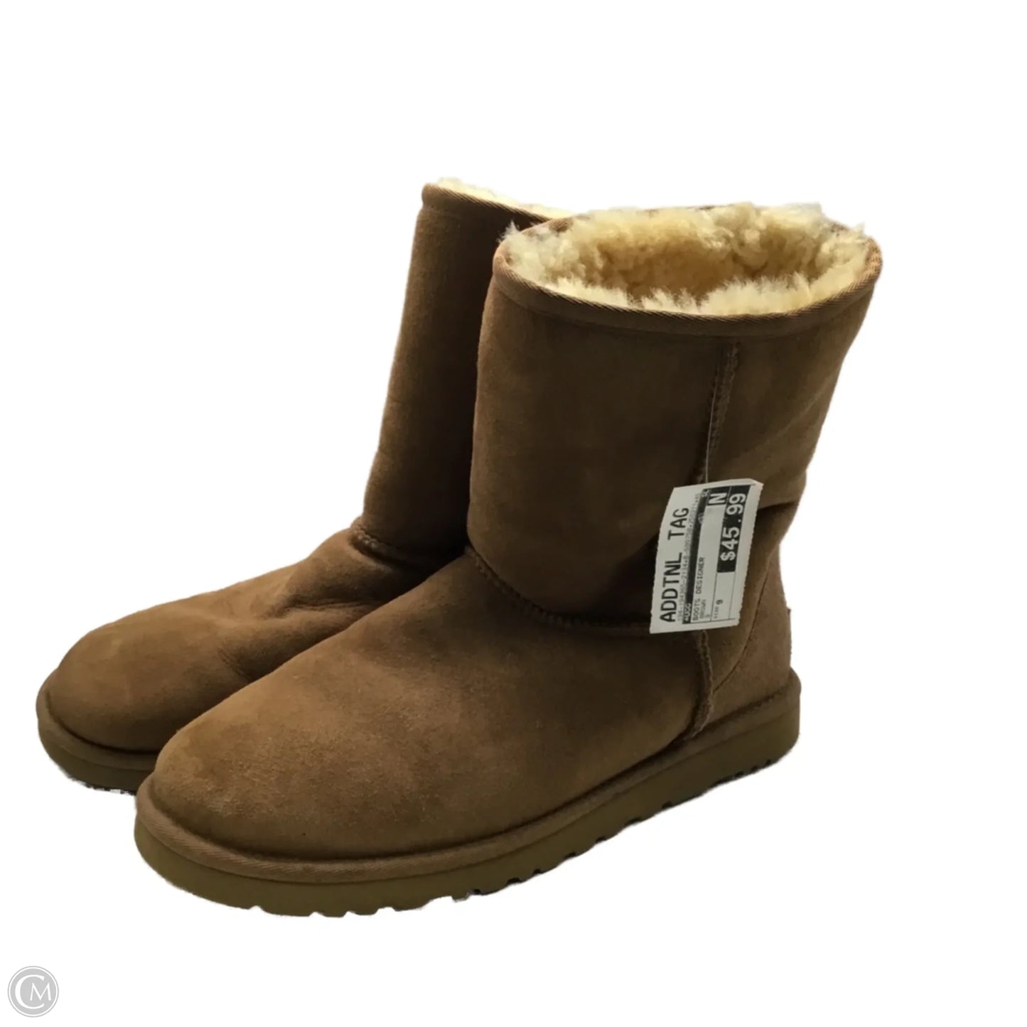 Boots Designer By Ugg In Brown, Size: 9