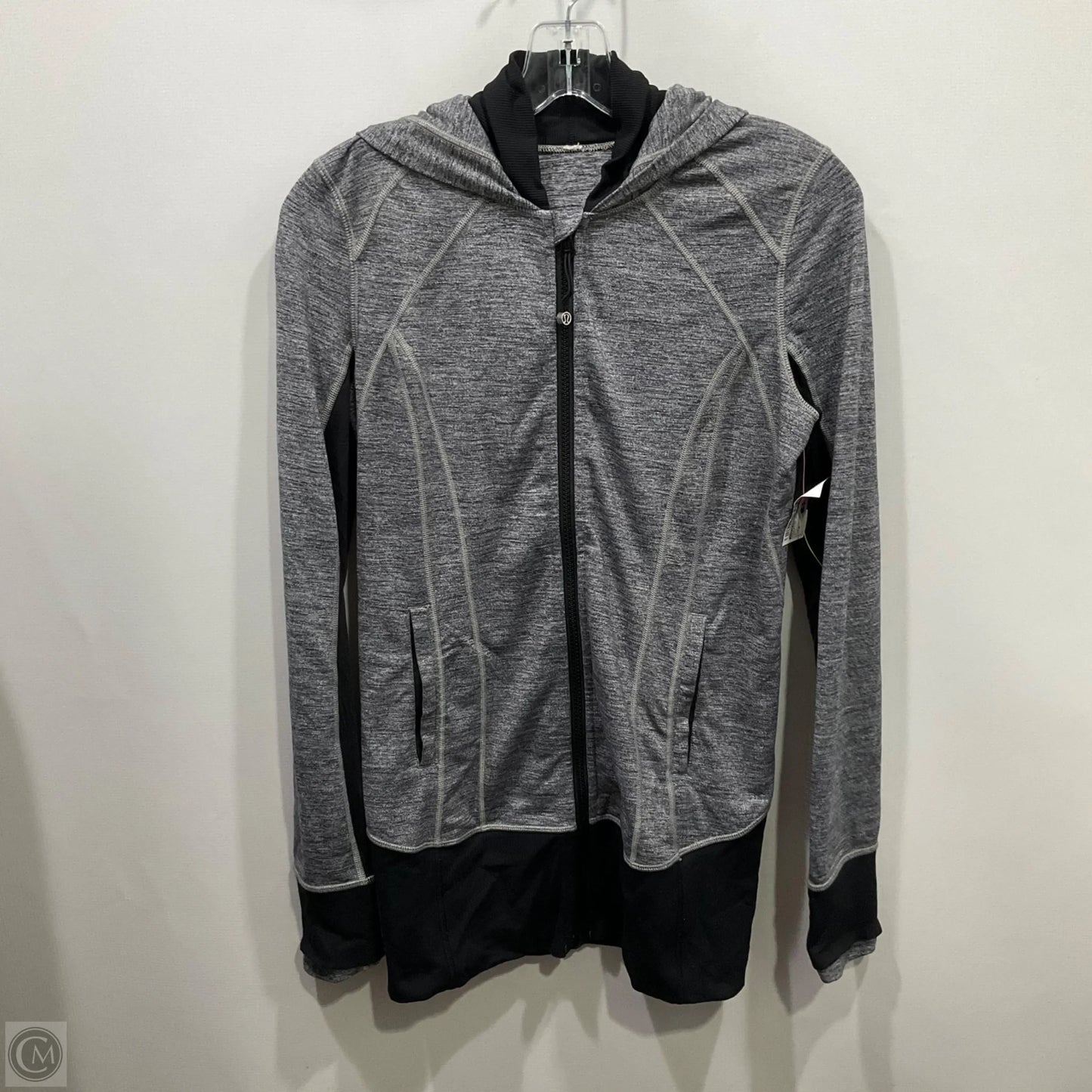 Athletic Jacket By Lululemon In Grey, Size: 6