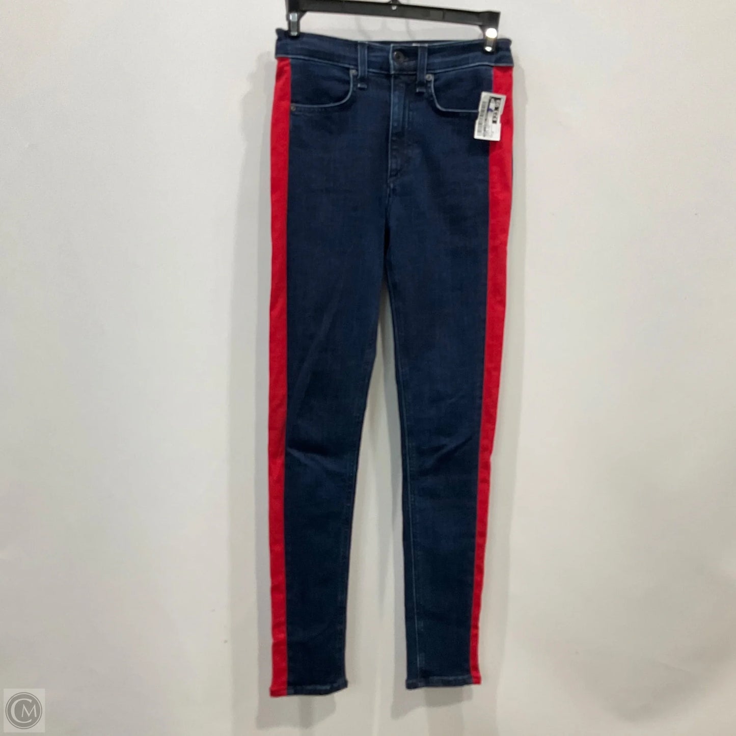 Jeans Straight By Rag & Bones Jeans In Blue & Red, Size: 2