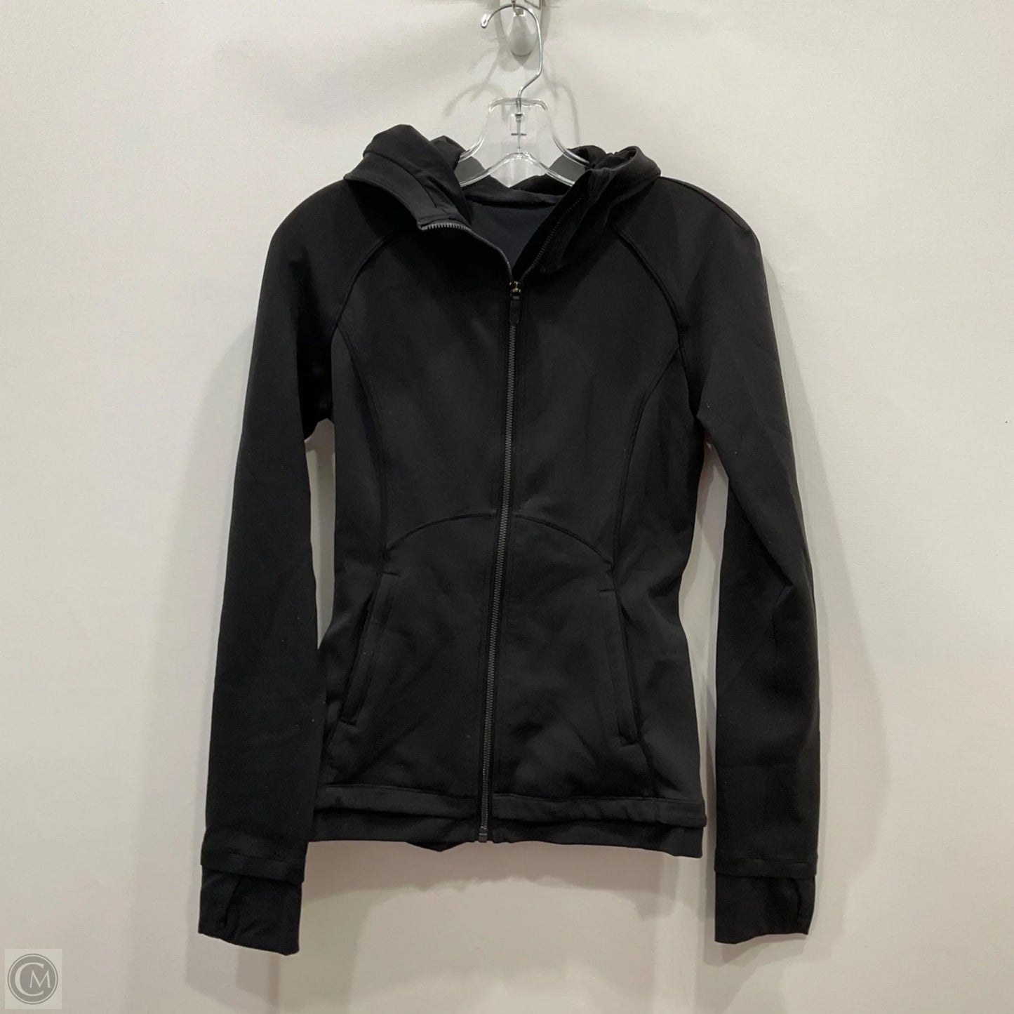 Athletic Jacket By Lululemon In Black, Size: 6