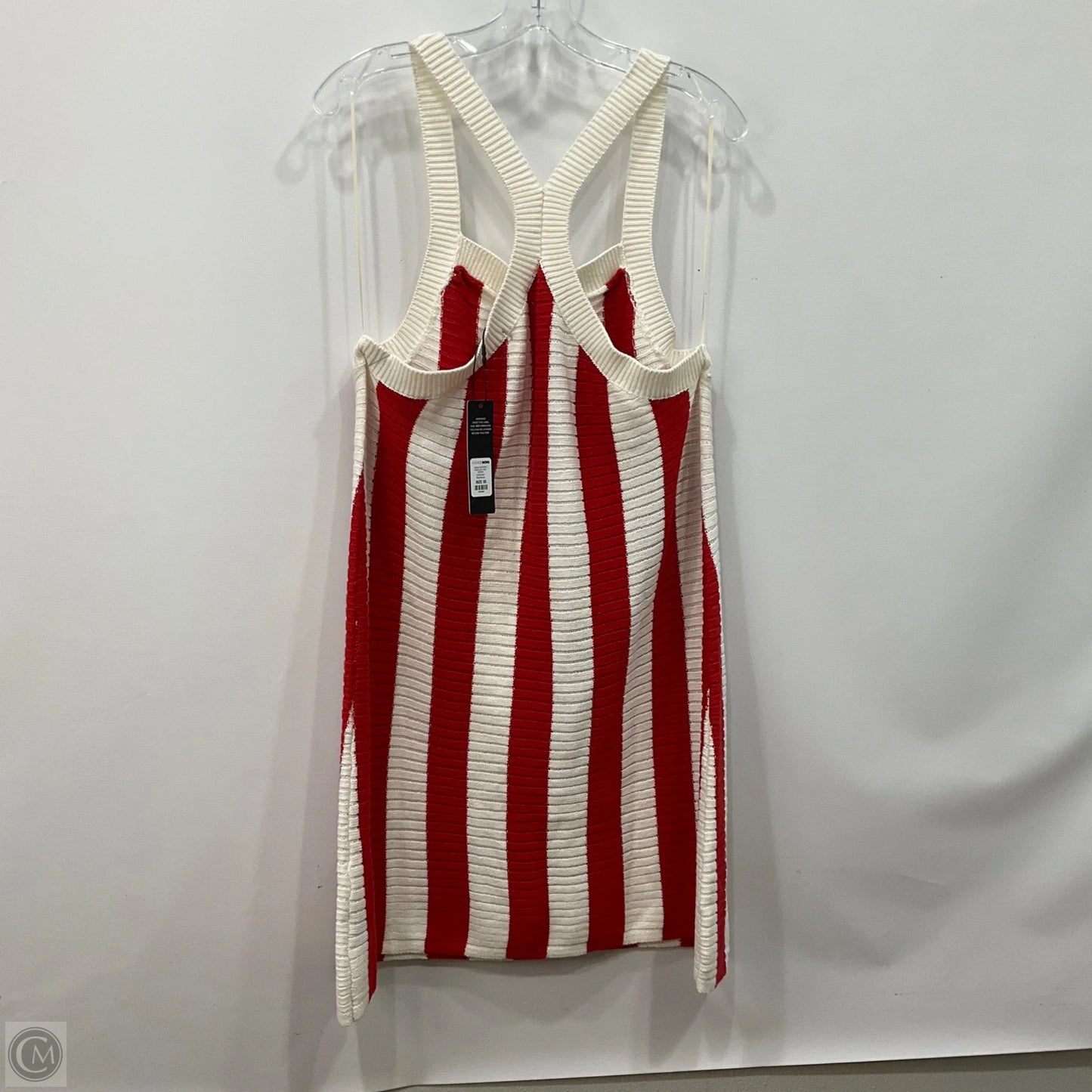 Dress Casual Short By Fashion Nova In Red & White, Size: 3x
